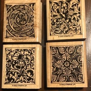 Stampin’ Up - Elegant Ornaments 2003 Rubber Stamps - Almost New!